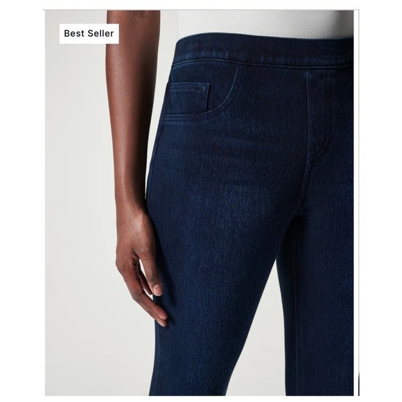 Spanx Jean-ish Ankle Pull On Leggings Size M Tall Denim - Picture 3 of 12